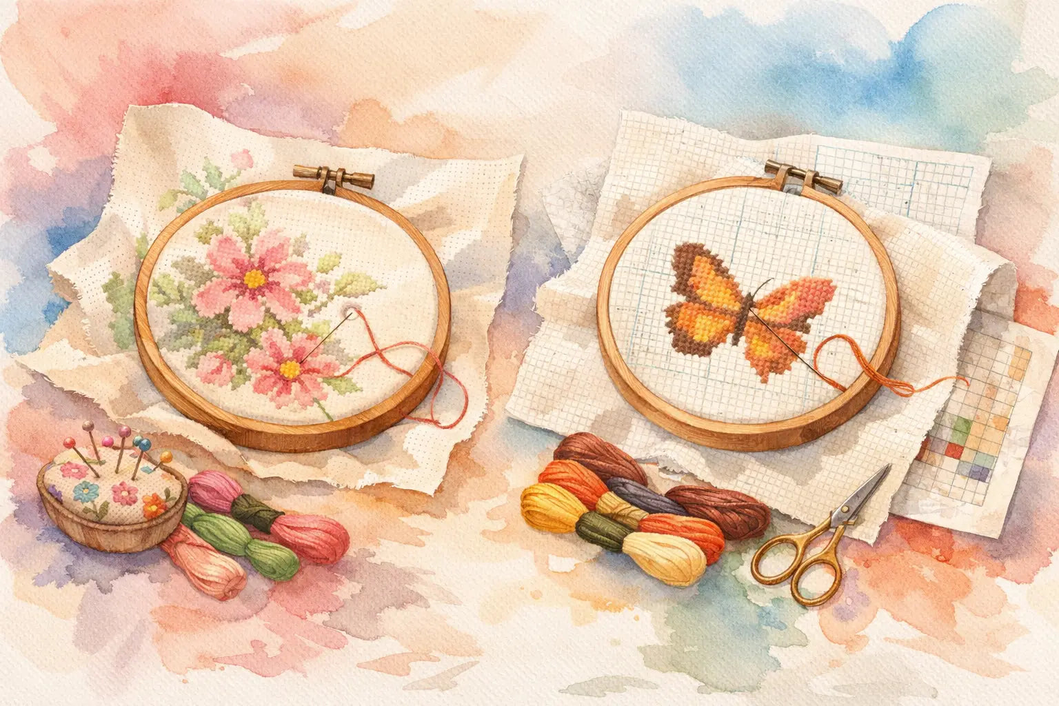 Cross Stitch Stamped vs Counted Kits