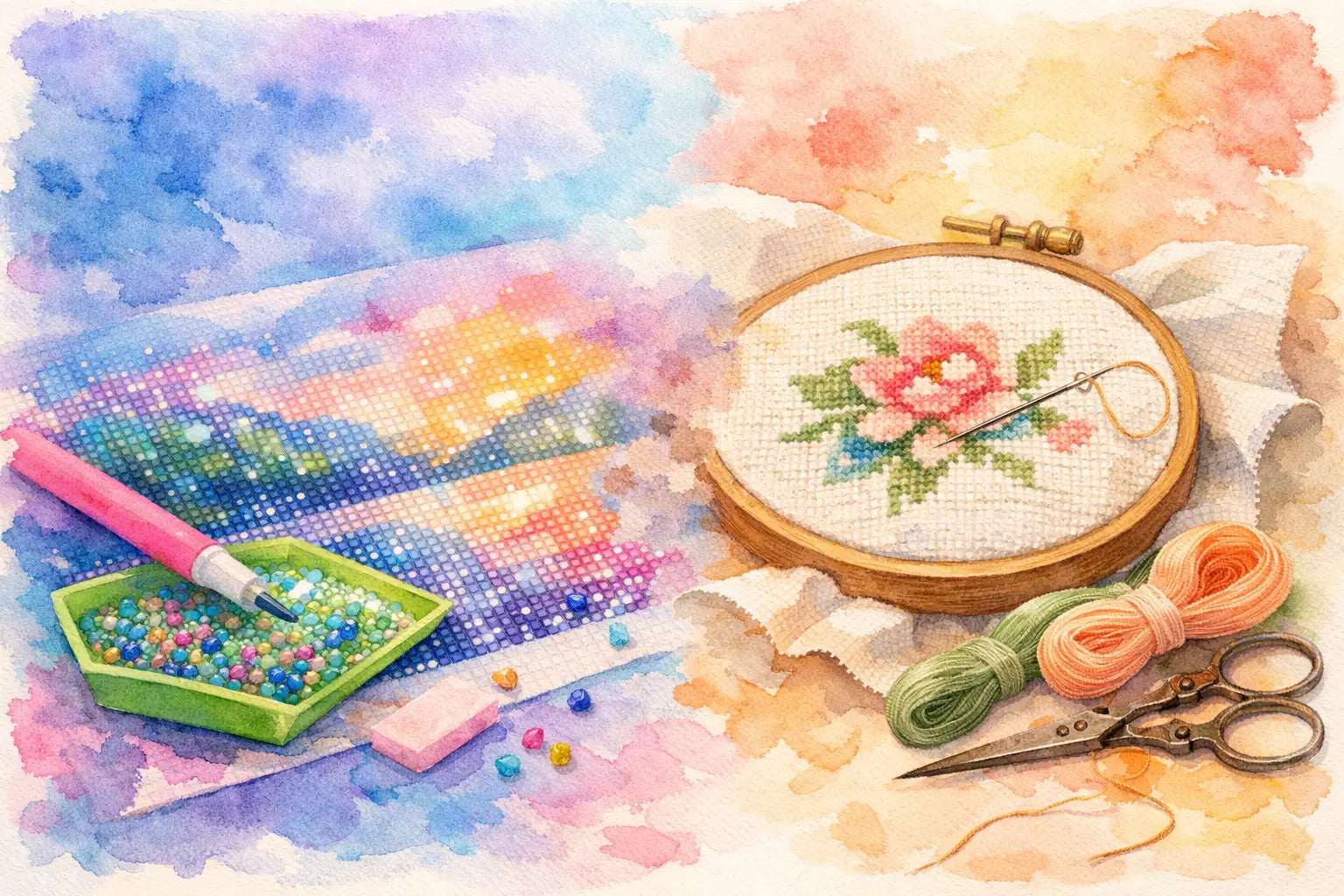 Diamond Painting vs Cross Stitch: Which Fits You?