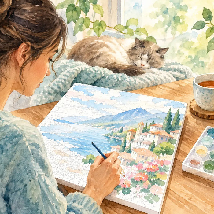 Paint by Numbers Stress Relief Routine Example