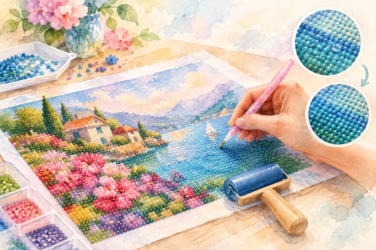 How to Fix Bubbles Under Diamond Painting