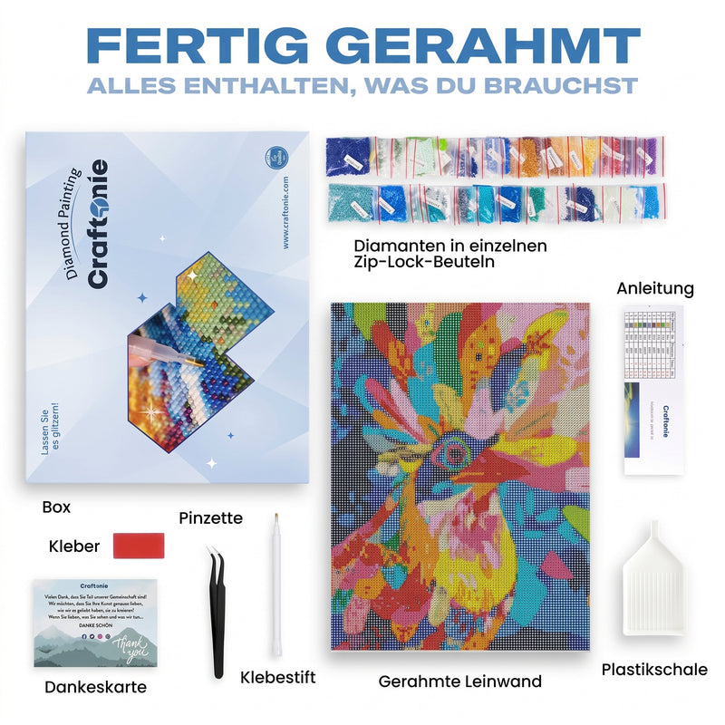 Minimalistische Treppe und Vase – Diamond Painting Craftonie