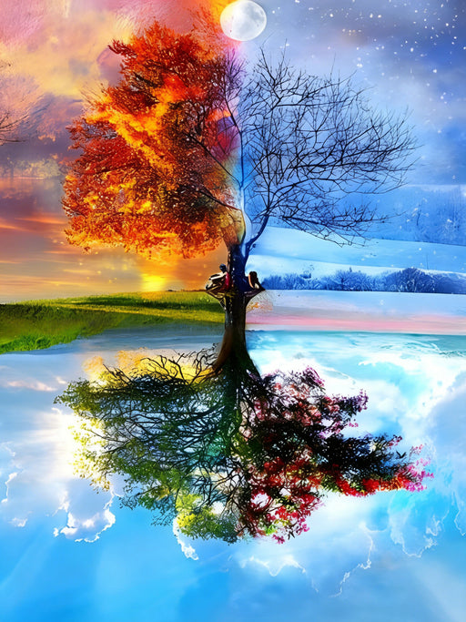 Four Seasons Reflection Tree