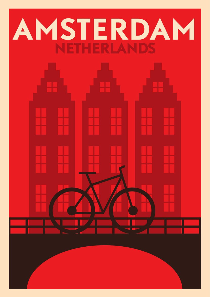 Amsterdam Bicycle & Canal Houses – Diamond Painting - Craftonie