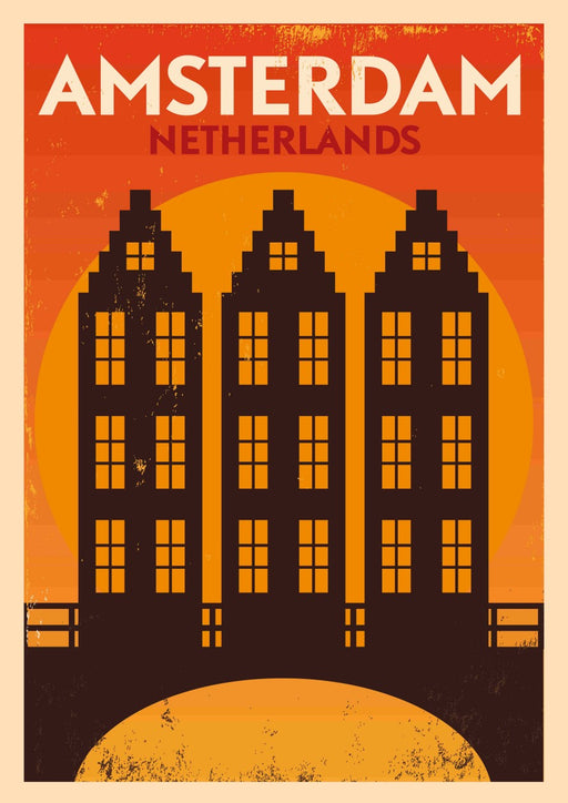 Amsterdam Sunset Houses – Diamond Painting - Craftonie