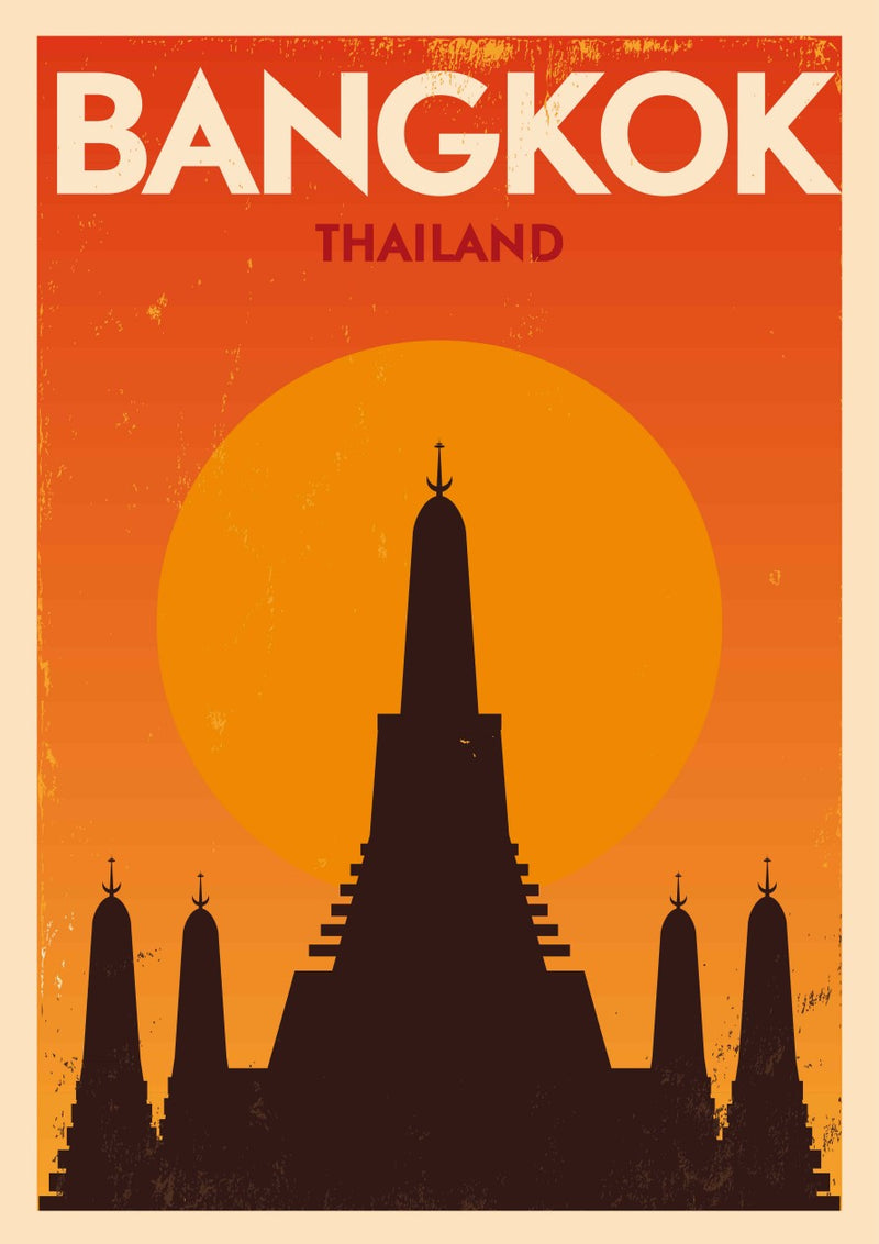 Bangkok Sunset Temple – Paint by Numbers Craftonie