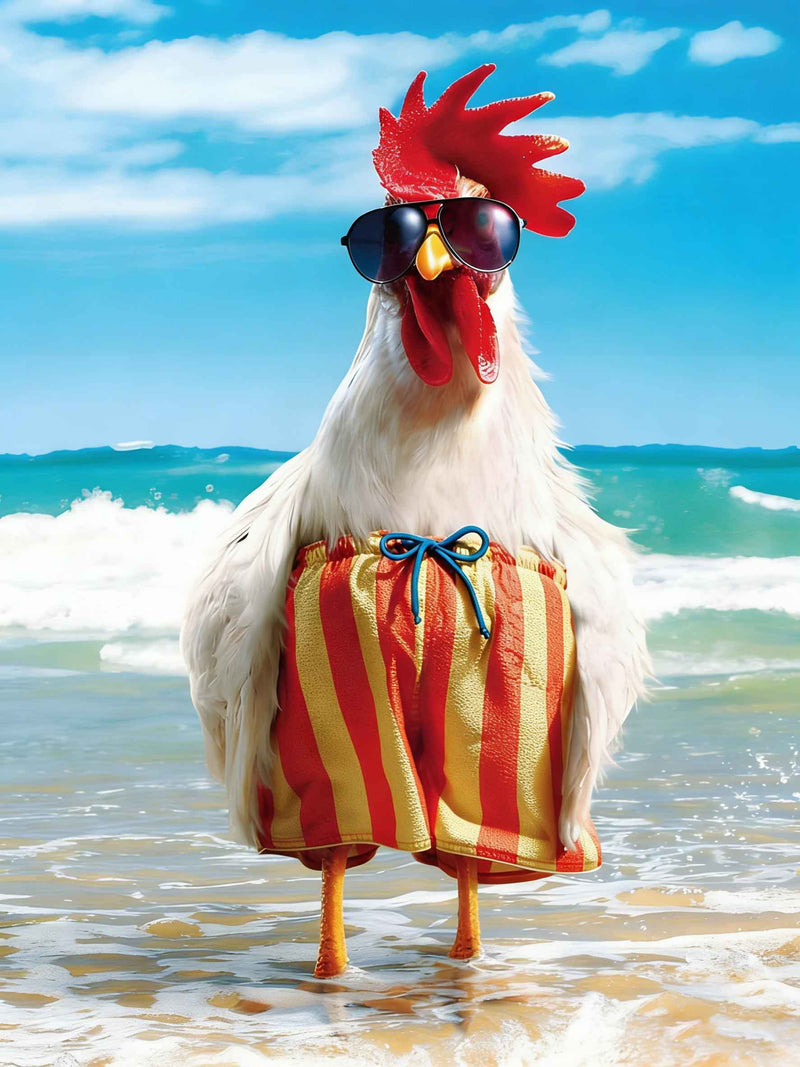 Cool Beach Rooster