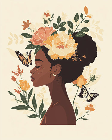  Black Woman & Butterfly