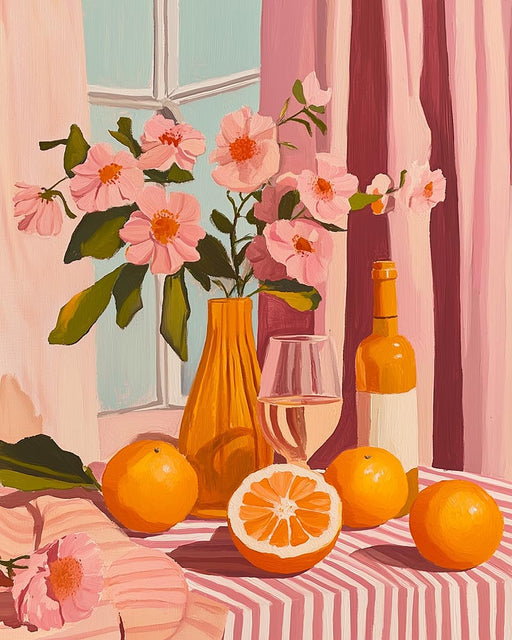 Sunlit Citrus & Blush Blooms