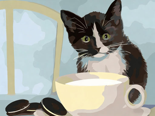Morning Mug Tuxedo Cat