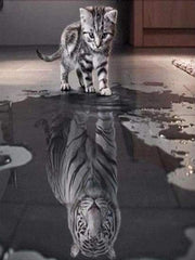 Cat & Tiger Reflection