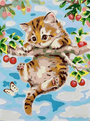 Cherry Branch Kitten Reflection