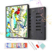 Colorful Birch Birds 