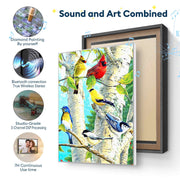 Colorful Birch Birds 