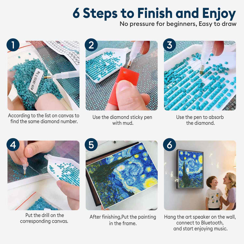 DIY Sound & Art Fusion Wall Speaker Diamond Painting