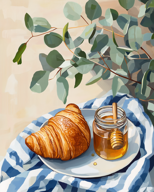 Morning Croissant & Honey 