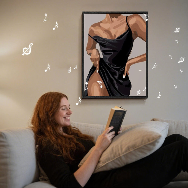 Glamour in Black Dress