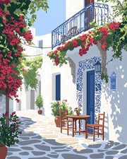 Sunlit Greek Alley