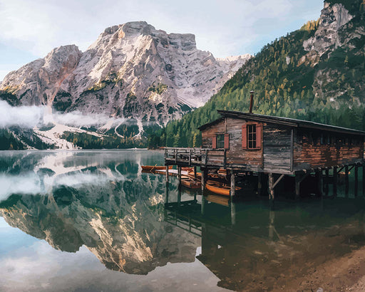 Lake Braies Alpine Cabin
