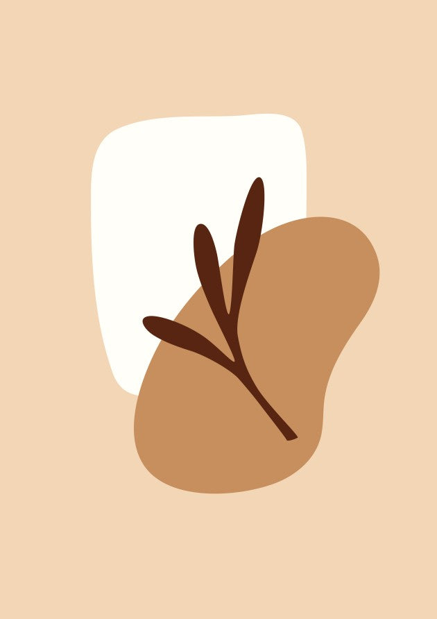 Minimal Abstract Leaf – Diamond Painting - Craftonie