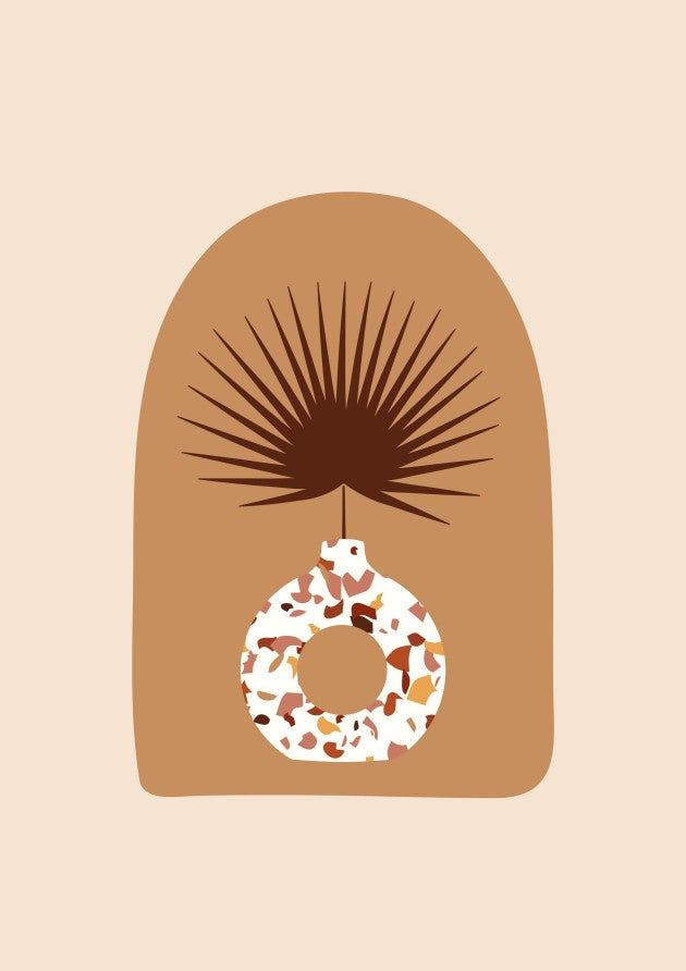 Minimalist Palm Vase – Diamond Painting - Craftonie