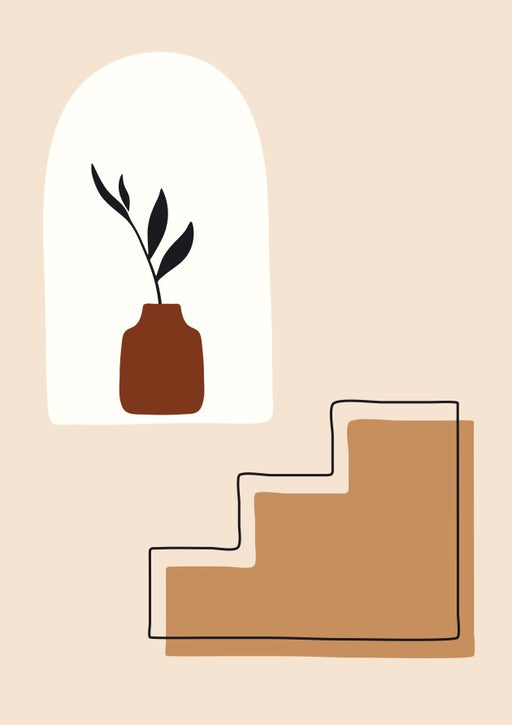 Minimalist Steps and Vase – Diamond Painting - Craftonie