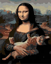 Mona Lisa & Her Playful Cat