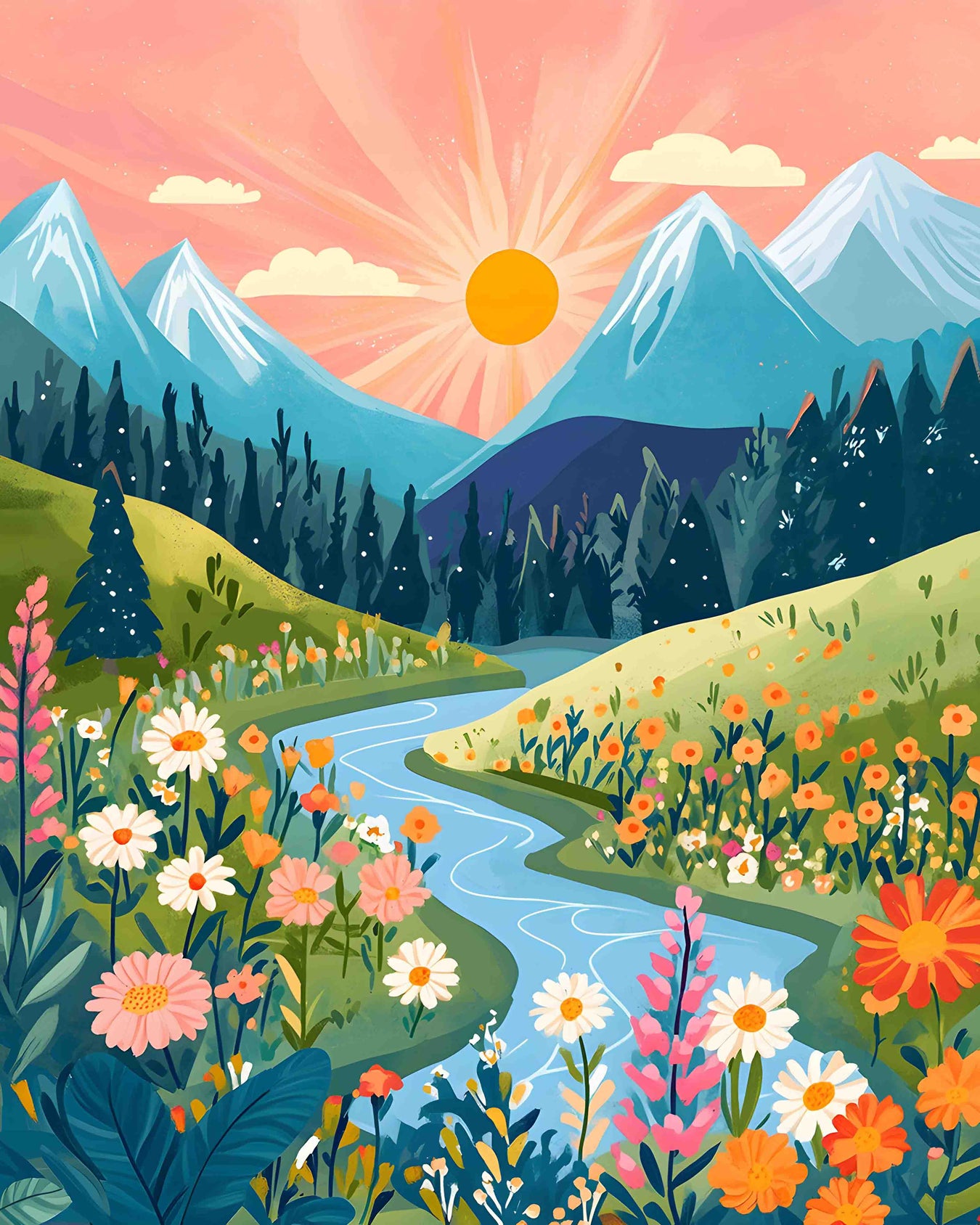 Paint by Numbers Landscape