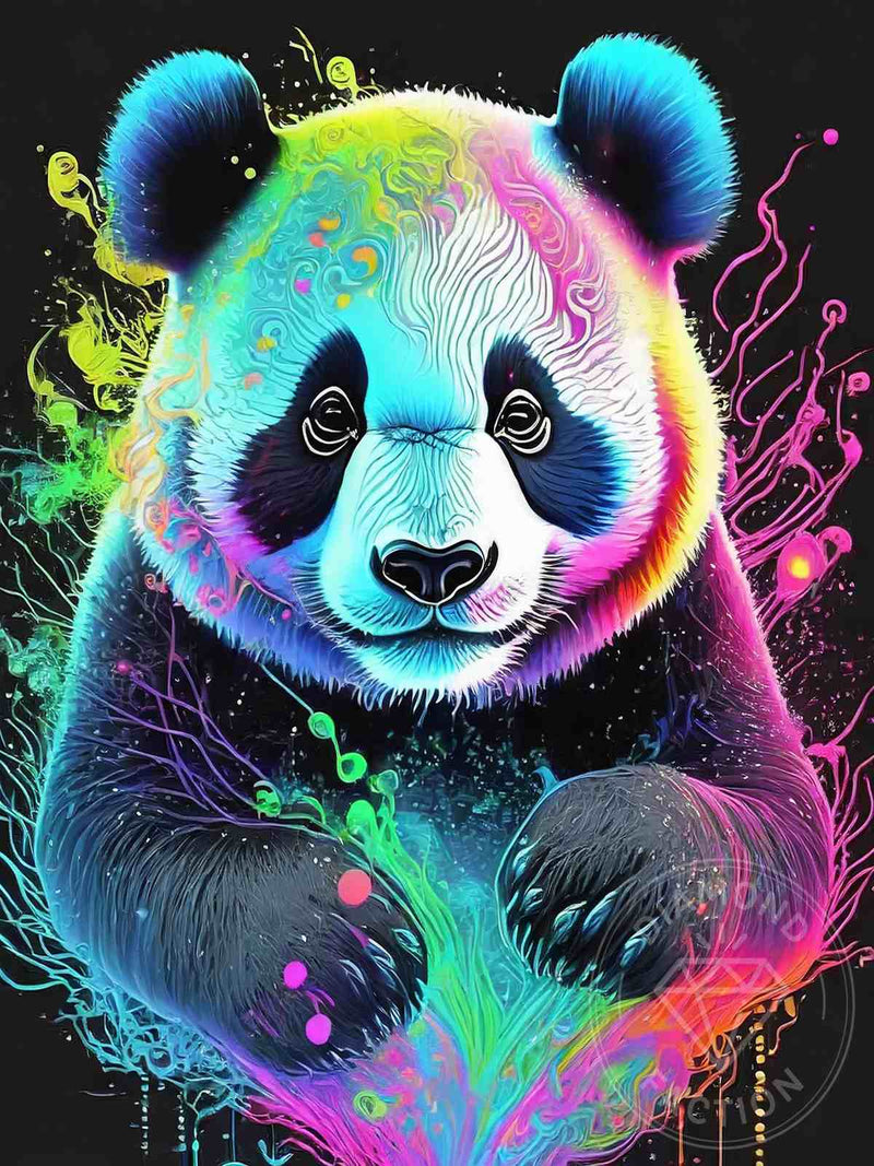 Neon Rainbow Panda