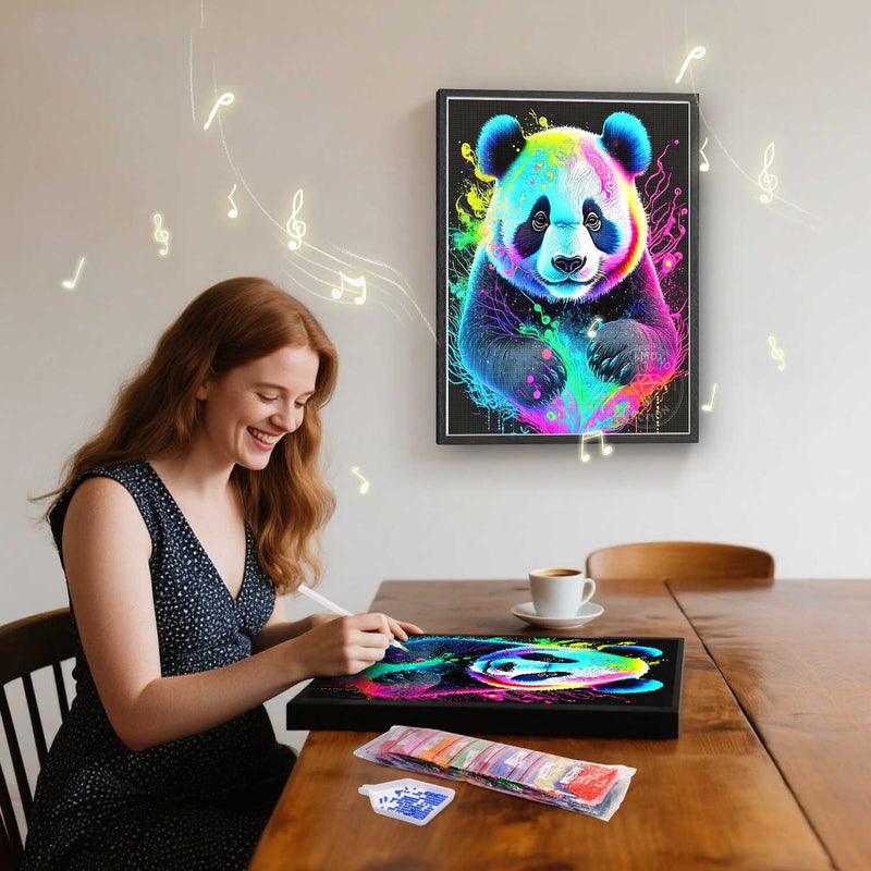 Neon Rainbow Panda