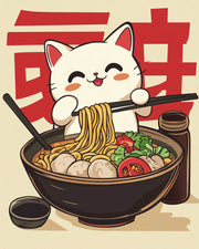 Happy Ramen Cat