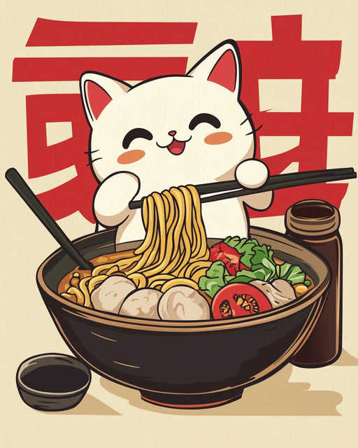 Happy Ramen Cat
