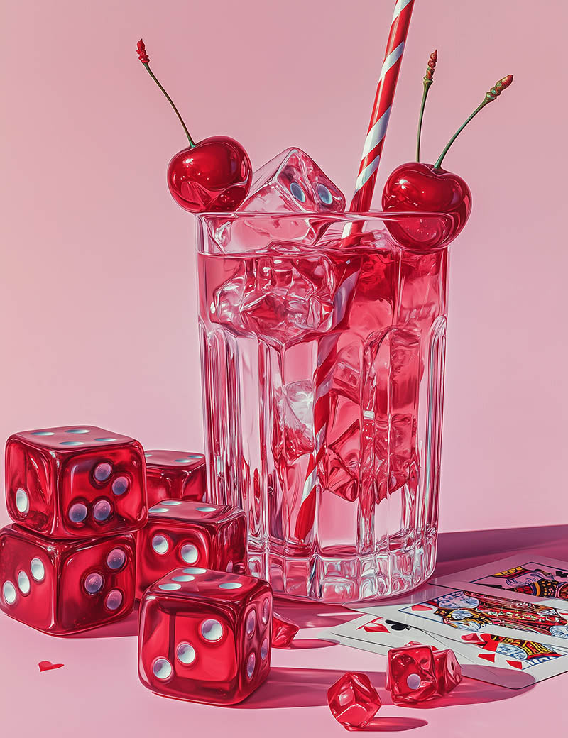 Pink Casino Night Cherry 