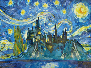 Hogwarts Under Van Gogh’s Stars