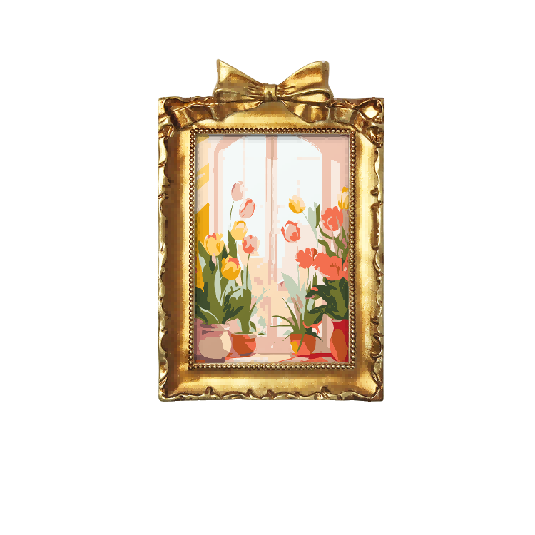 Sunlit Tulip Window