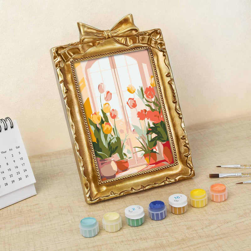 Sunlit Tulip Window