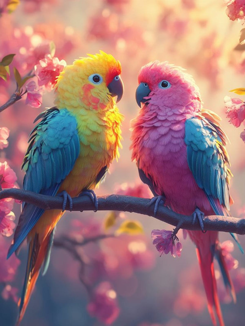 Sunset Parrot Pair