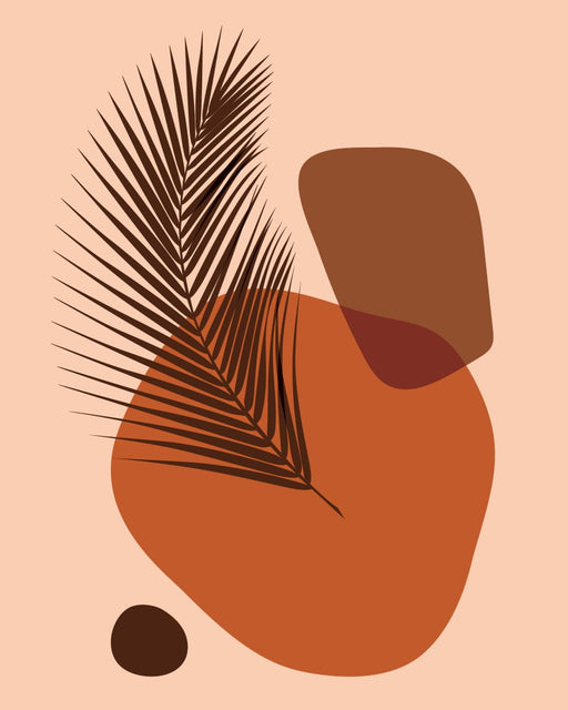 Terracotta Palm Silhouette – Paint by Numbers Craftonie