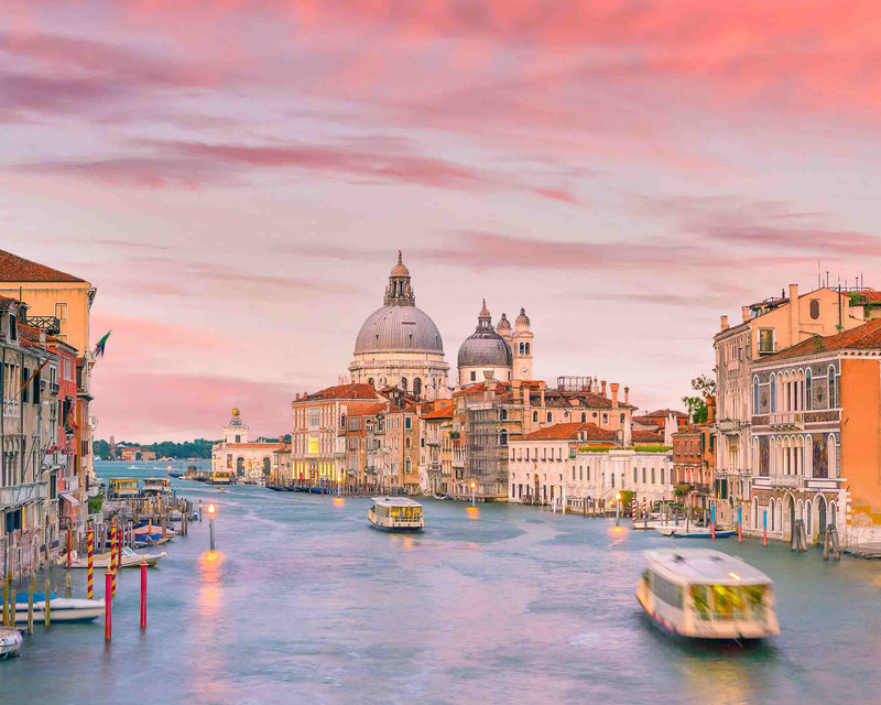 Venice Grand Canal Pink Sunset