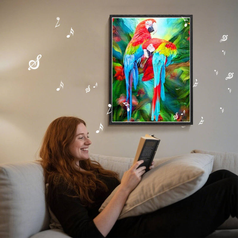 Vibrant Parrot Pair Bluetooth Speaker 
