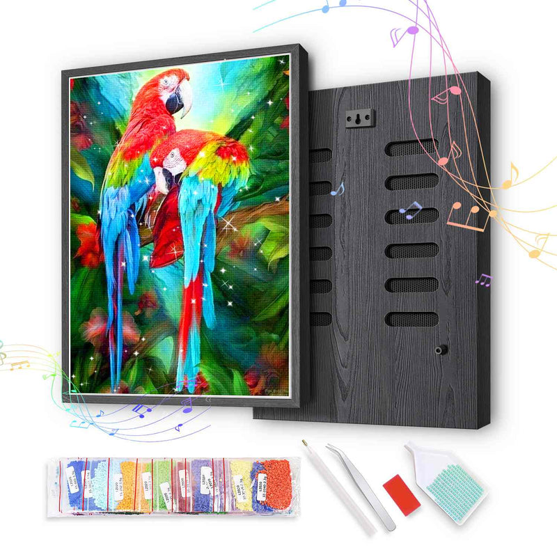 Vibrant Parrot Pair Bluetooth Speaker 