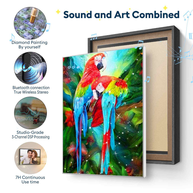 Vibrant Parrot Pair Bluetooth Speaker 