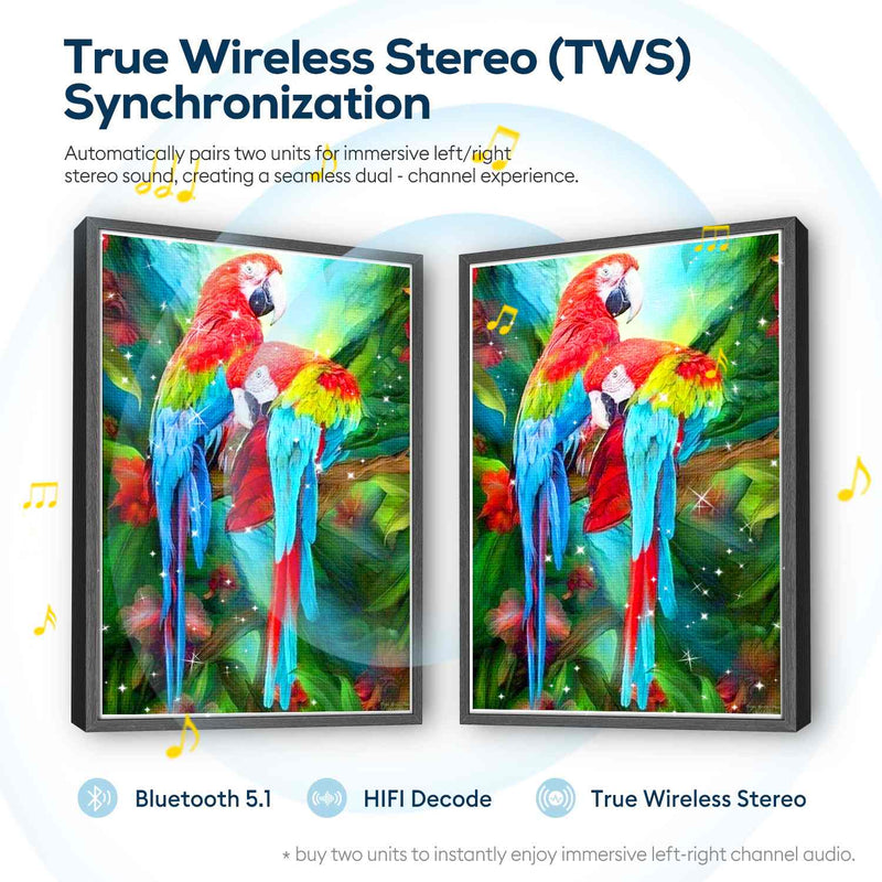 Vibrant Parrot Pair Bluetooth Speaker 