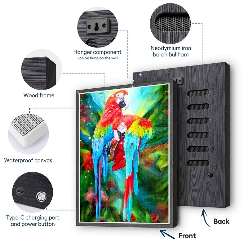 Vibrant Parrot Pair Bluetooth Speaker 