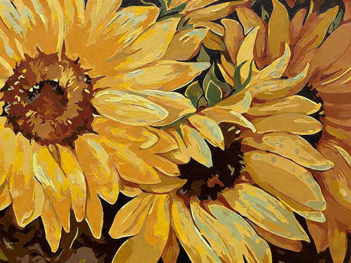 Golden Sunflower Cluster