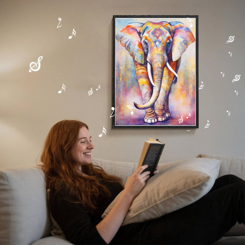 Vibrant Watercolor Elephant 