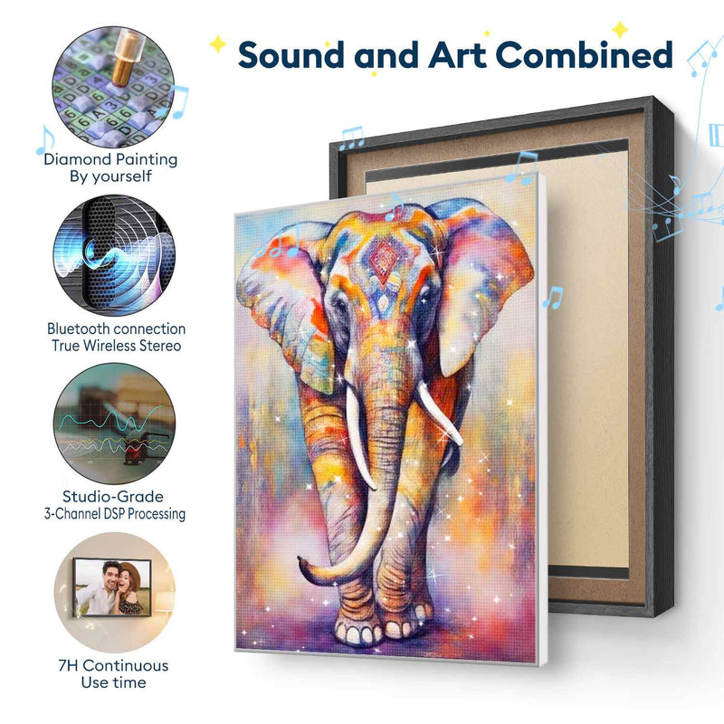 Vibrant Watercolor Elephant 