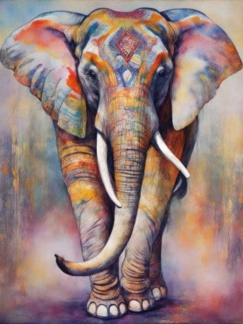 Vibrant Watercolor Elephant 