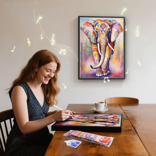 Vibrant Watercolor Elephant 