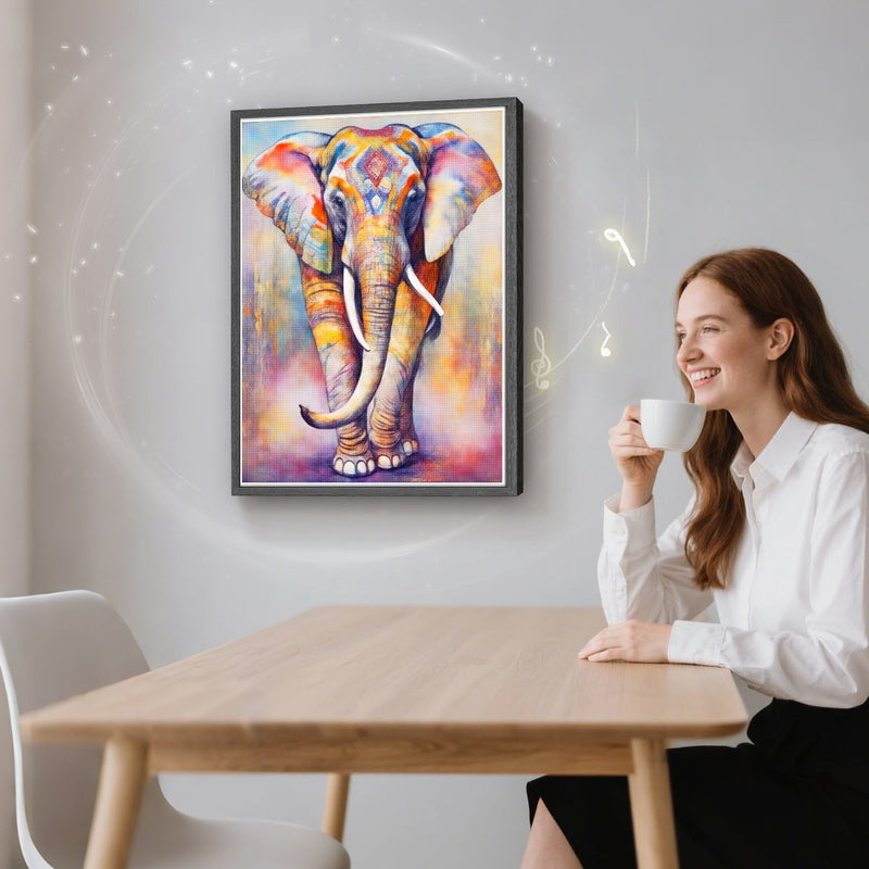 Vibrant Watercolor Elephant 