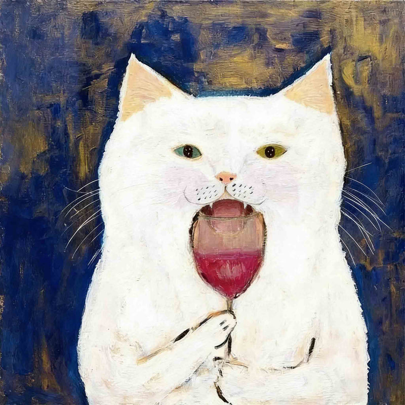 Wine Time Cat